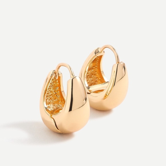 New JCREW Orbit Huggie Hoop Earrings in Gold $39 AW761 - Picture 1 of 2